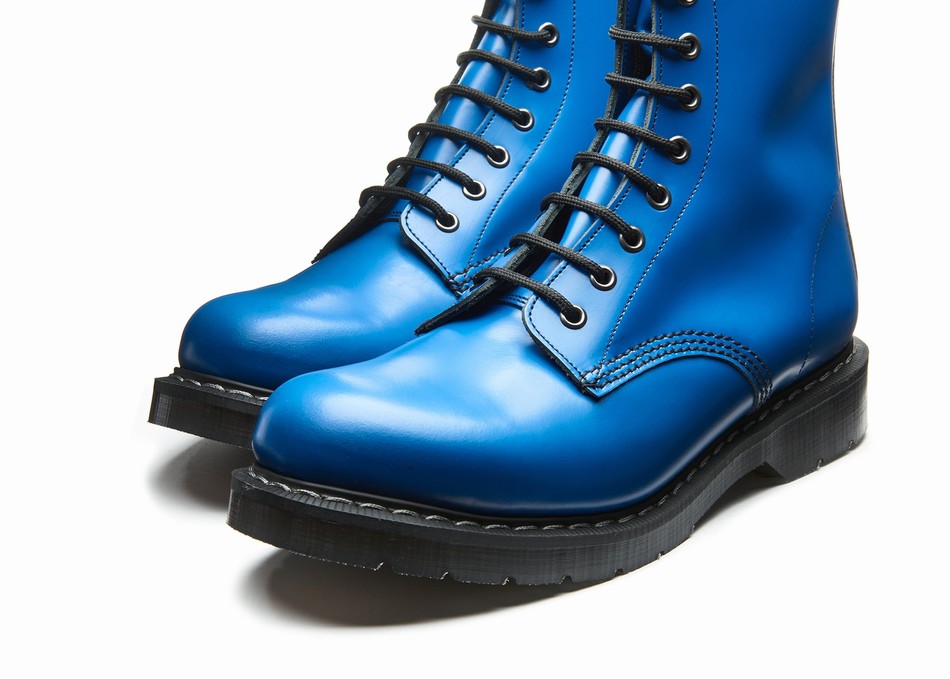 Botas Derby Solovair 8 Eye Mujer Azules | S8-551-BL-EL-G-075