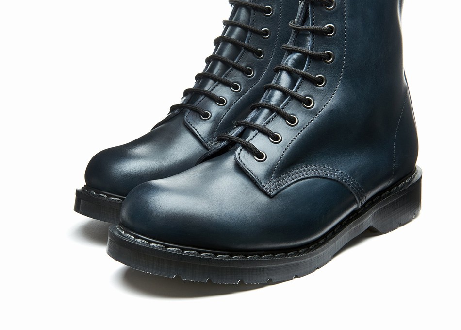 Botas Derby Solovair Gaucho 8 Eye Hombre Azul Marino | S8-551-CH-BL-G-030