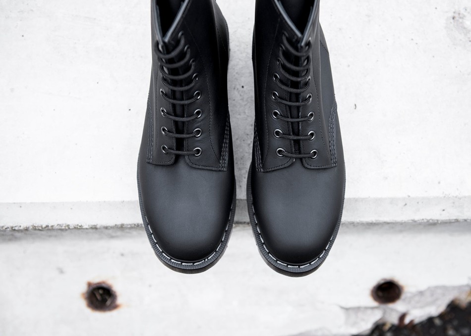 Botas Derby Solovair Greasy 8 Eye Hombre Negras | S8-551-BG-G-030