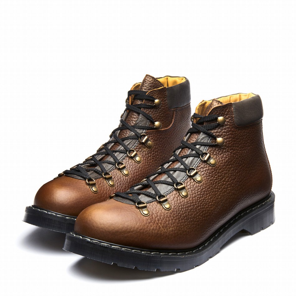 Botas de Montaña Solovair Grain Urban Hombre Marrones | 455-037-030