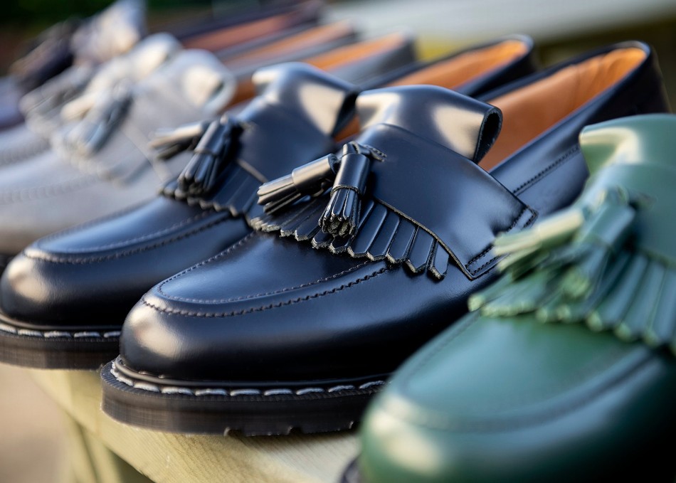 Mocasines Solovair Hi-Shine Tassel Hombre Azul Marino | S0-1022-NV-G-030