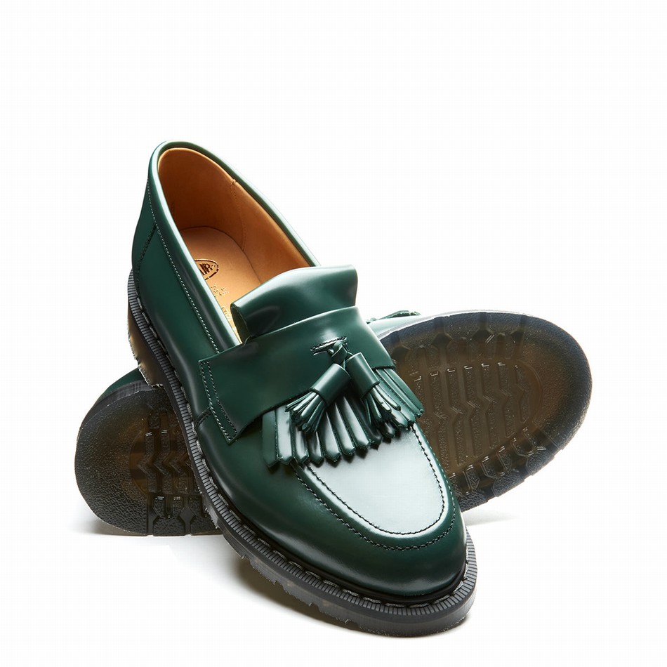 Mocasines Solovair Hi-Shine Tassel Mujer Verde | S0-1022-GN-G-030