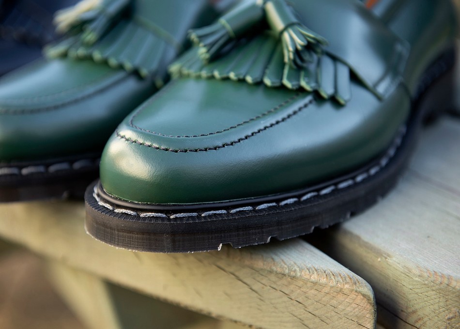 Mocasines Solovair Hi-Shine Tassel Mujer Verde | S0-1022-GN-G-030