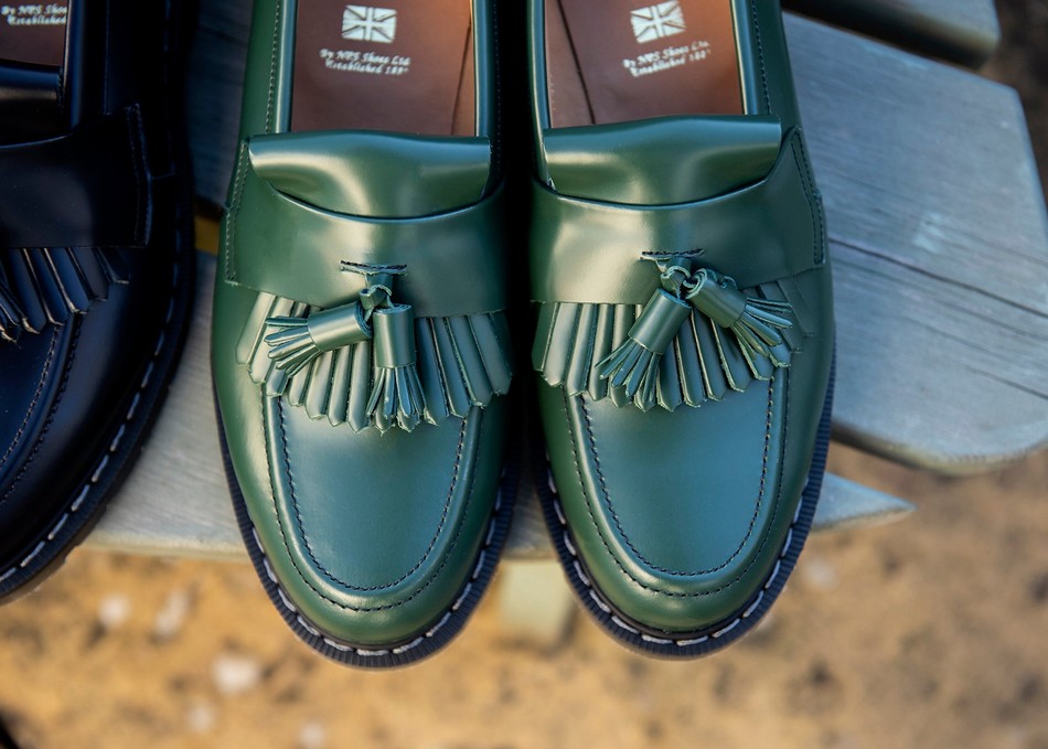 Mocasines Solovair Hi-Shine Tassel Mujer Verde | S0-1022-GN-G-030
