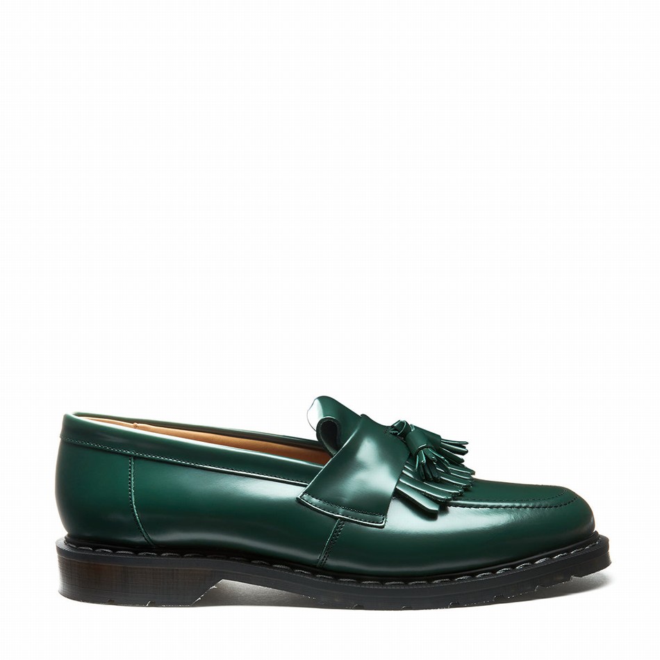Mocasines Solovair Hi-Shine Tassel Mujer Verde | S0-1022-GN-G-030