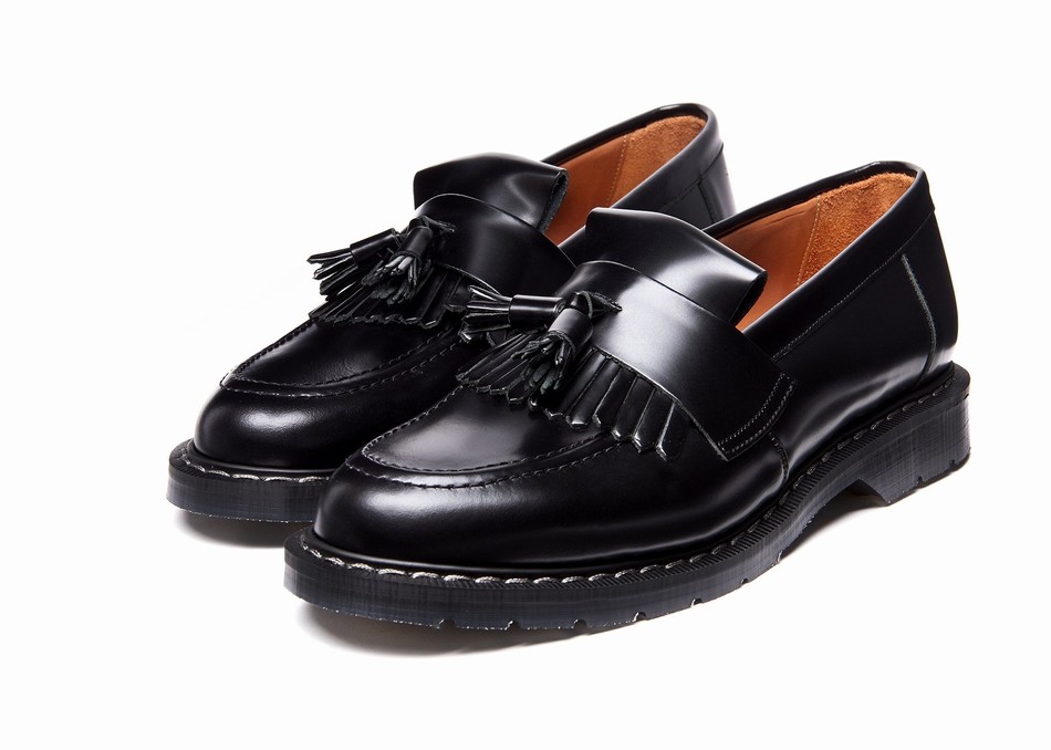 Mocasines Solovair Hi-Shine Tassel Mujer Negras | S0-1022-BK-G-030