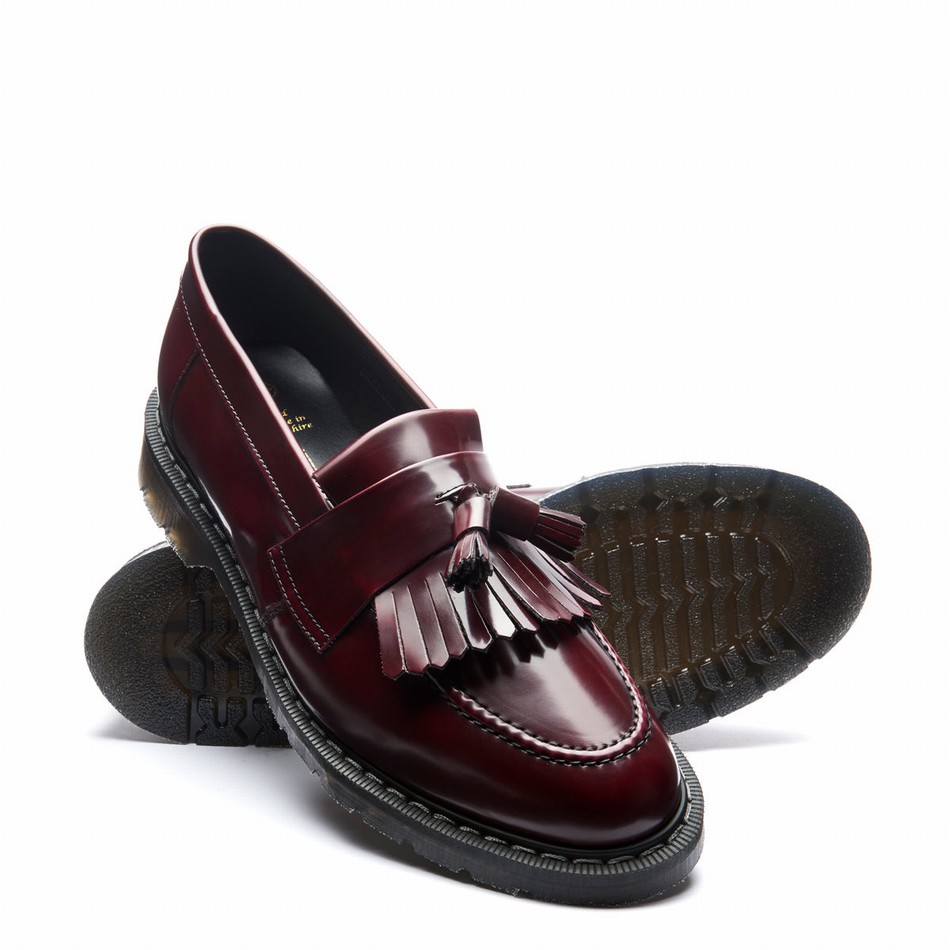 Mocasines Solovair Rub-Off Vegan Tassel Mujer Rojas | VS0-1022-CR-RO-VEG-G-045