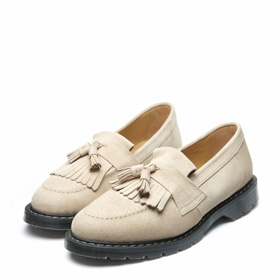 Mocasines Solovair Suede Tassel Hombre Beige | S0-1022-NU-SUE-G-040
