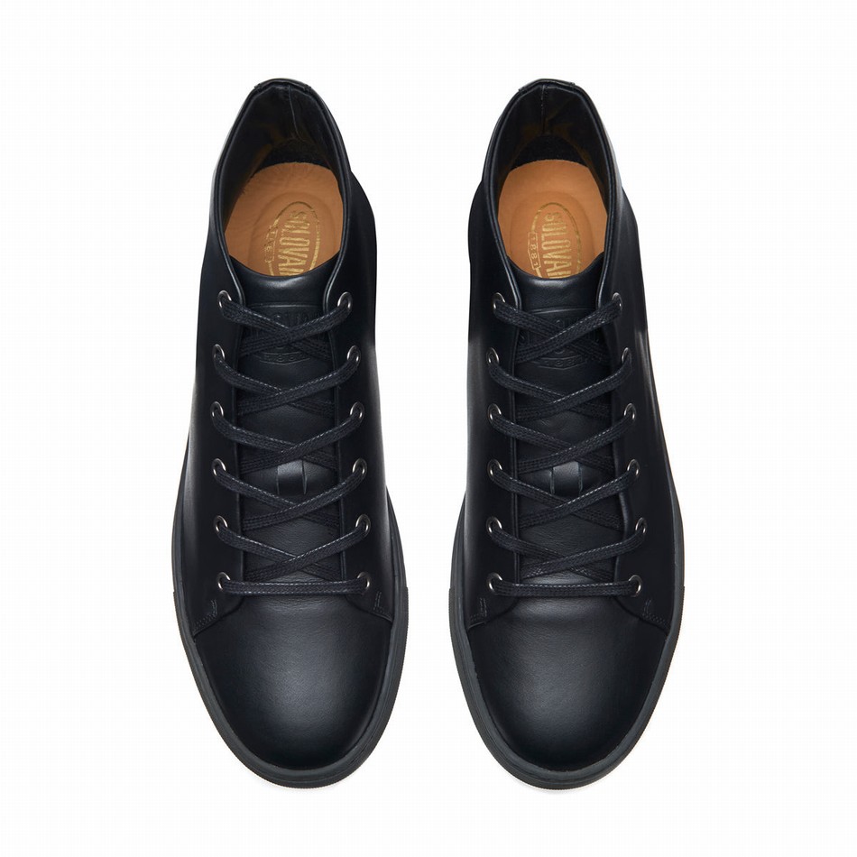Zapatillas Solovair Calf High Top Mujer Negras | S6-HTP-BK-BS-030