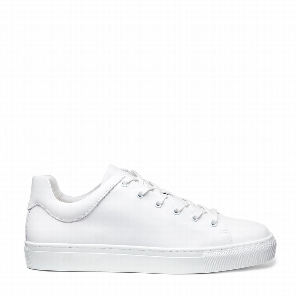 Zapatillas Solovair Calf Hombre Blancas | S6-SNE-WH-WS-040
