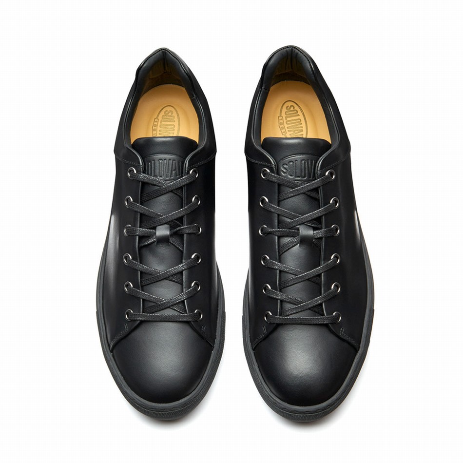 Zapatillas Solovair Calf Mujer Negras | S6-SNE-BK-BS-030