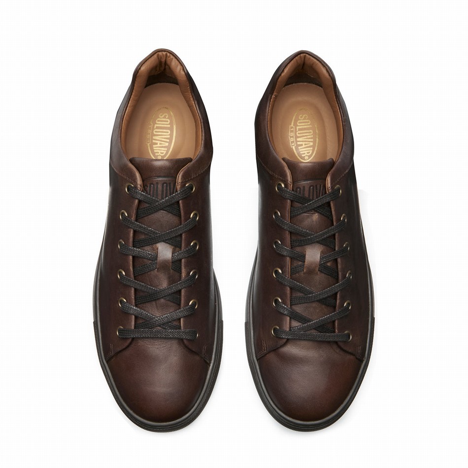 Zapatillas Solovair Gaucho Crazy Horse Hombre Marrones | S6-SNE-CH-BNS-030