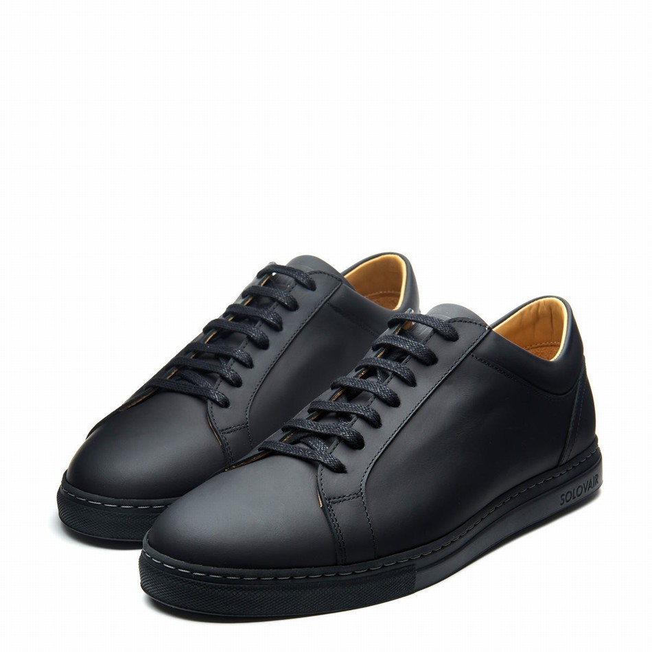 Zapatillas Solovair Greasy 070 Mujer Negras | S7-070-BG-G-030