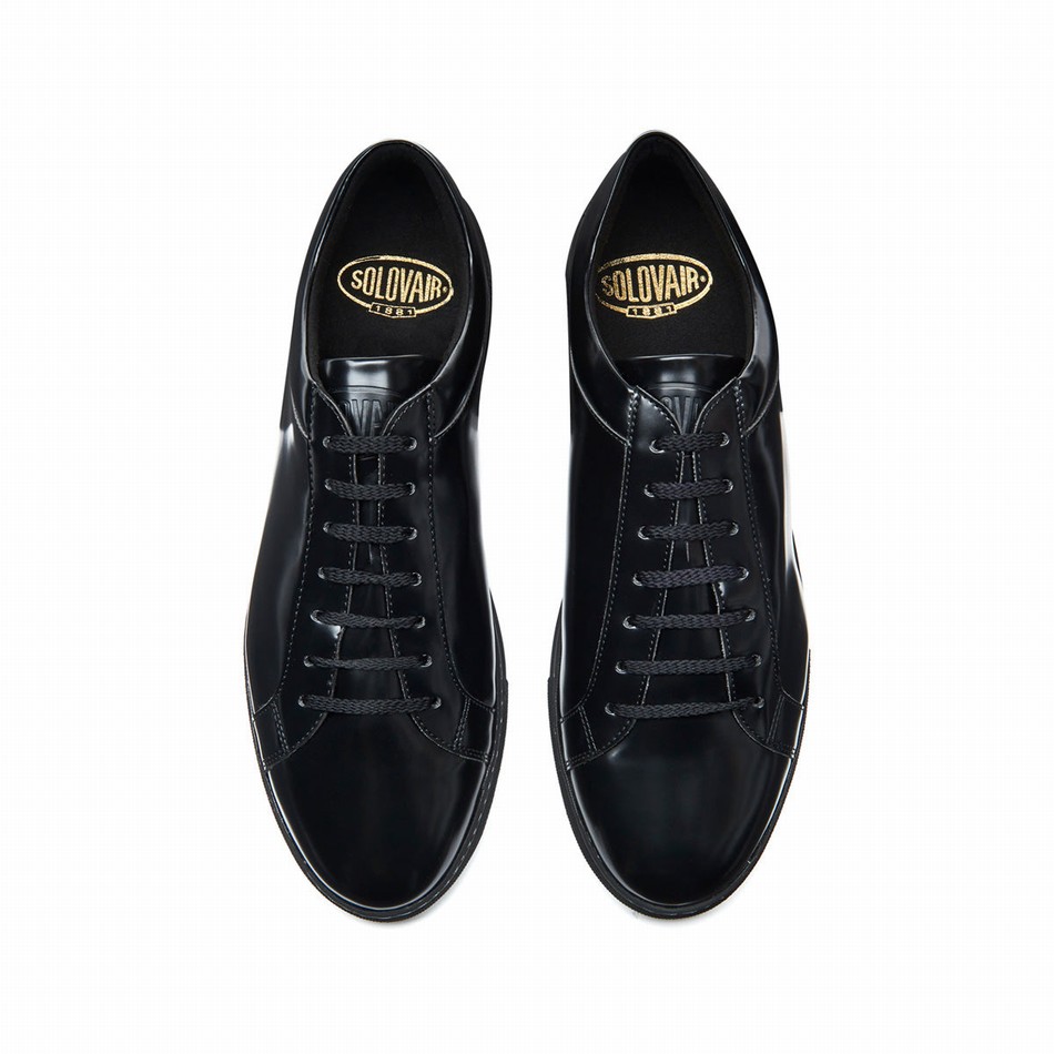 Zapatillas Solovair Vegan 070 Hombre Negras | VS7-070-BK-VEG-G-030