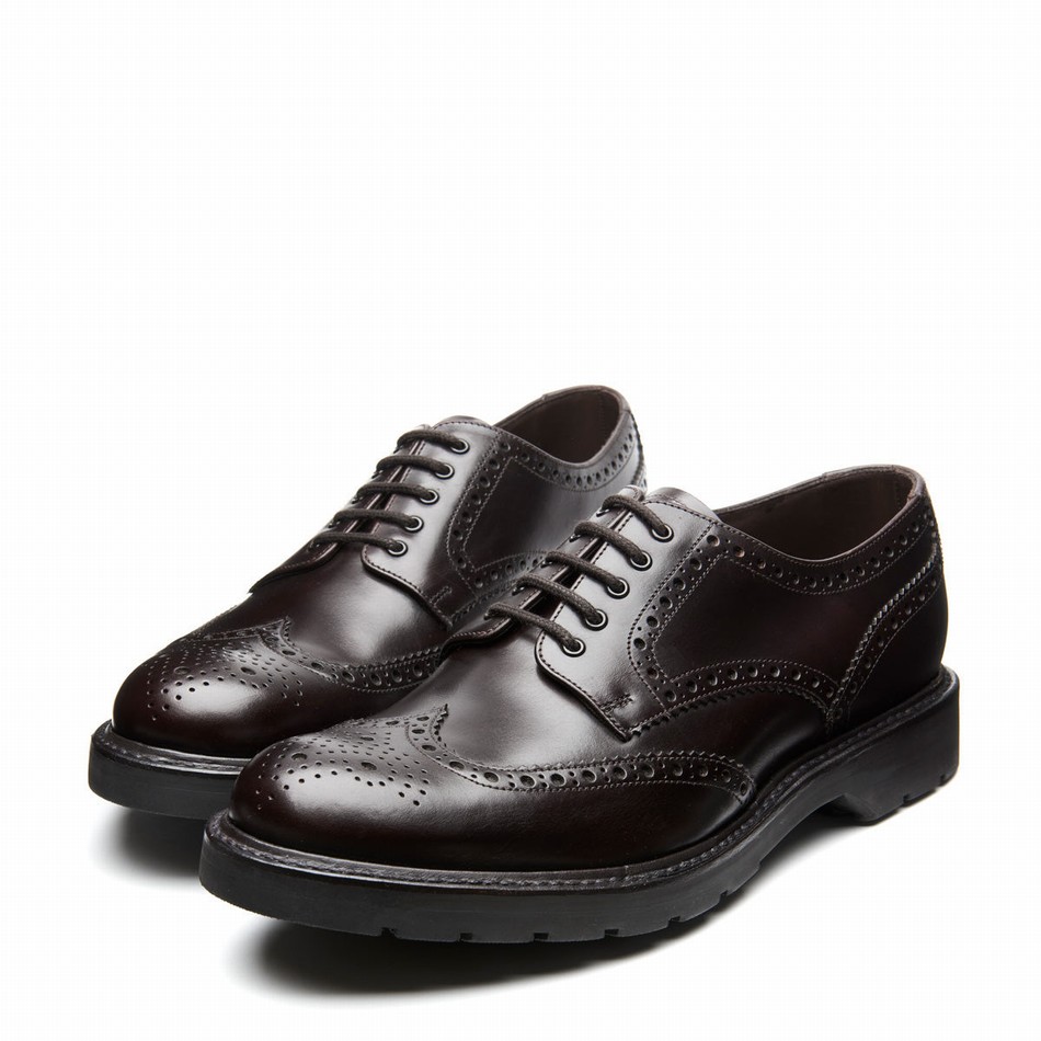 Zapatos Brogue Solovair 5 Eye Gibson Hombre Marrones | LS5-813-BNG-B-060