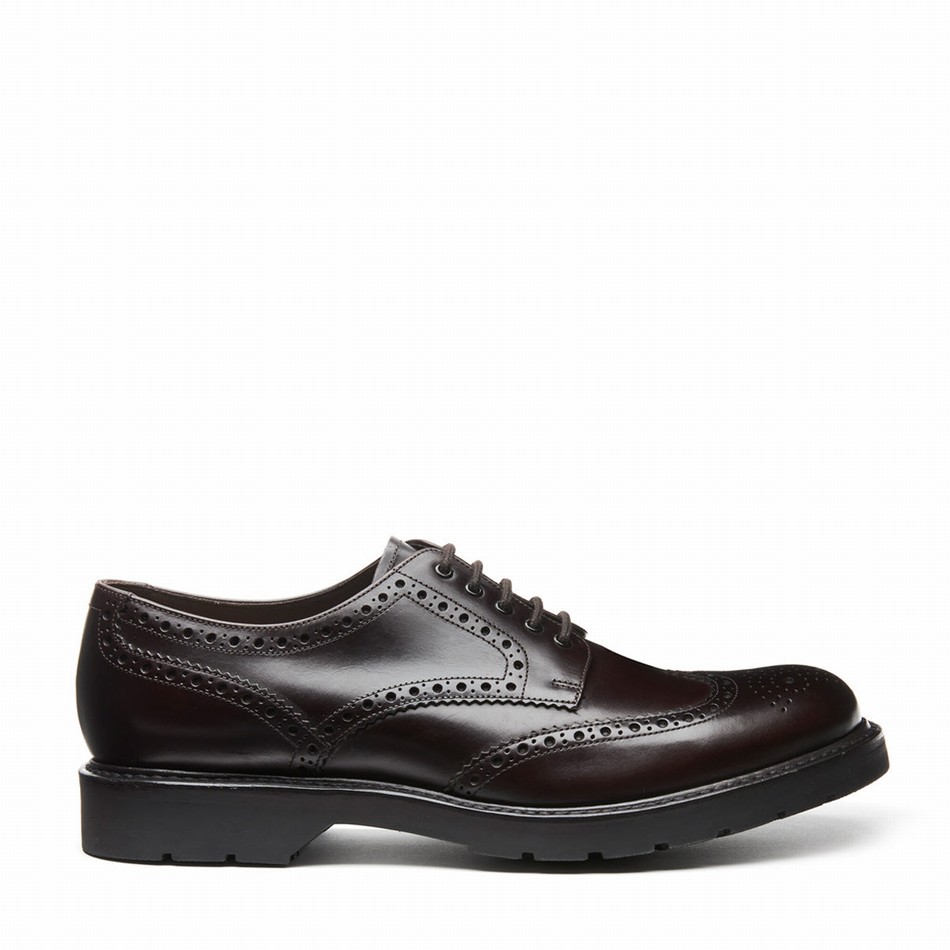 Zapatos Brogue Solovair 5 Eye Gibson Hombre Marrones | LS5-813-BNG-B-060