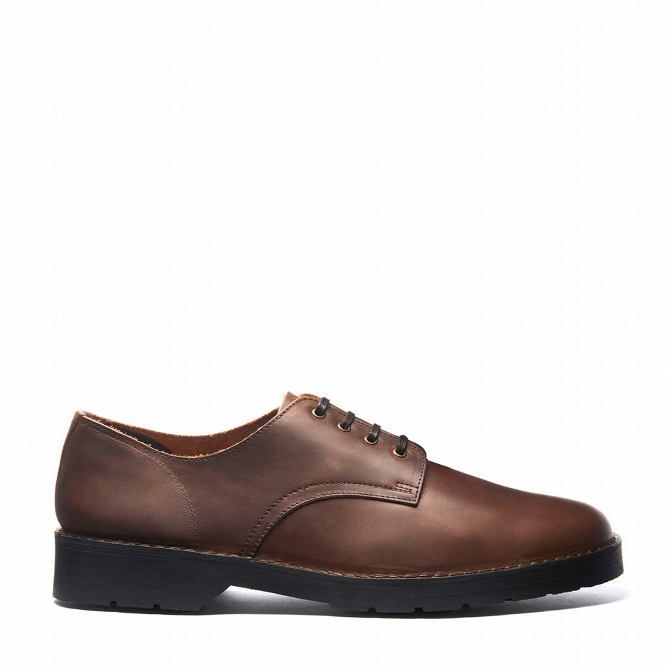 Zapatos Gibson Solovair Gaucho Crazy Horse 4 Eye Hombre Marrones | 390-015-060