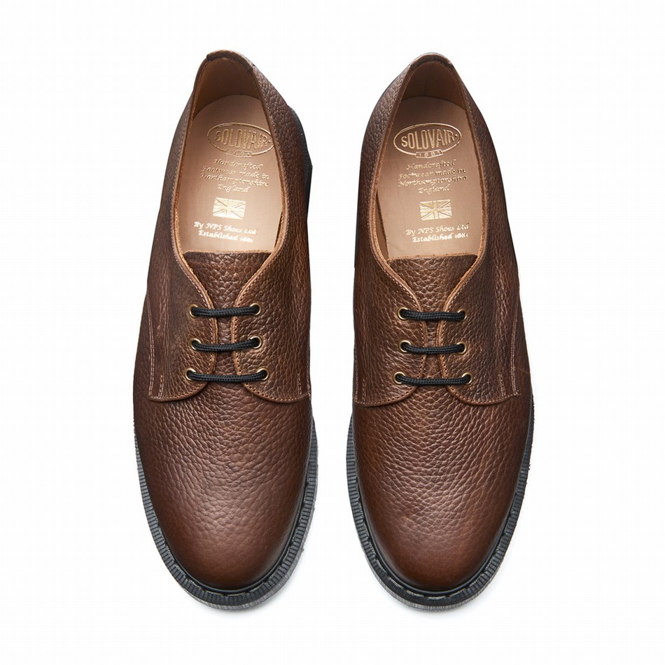 Zapatos Gibson Solovair Grain Hombre Marrones | S3-995-CH-SoftG-G-030