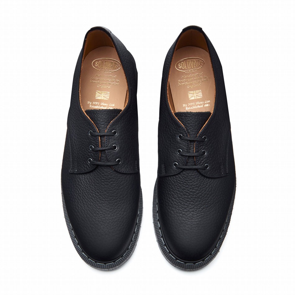 Zapatos Gibson Solovair Greasy Grain Hombre Negras | S3-995-BG-SoftG-G-030