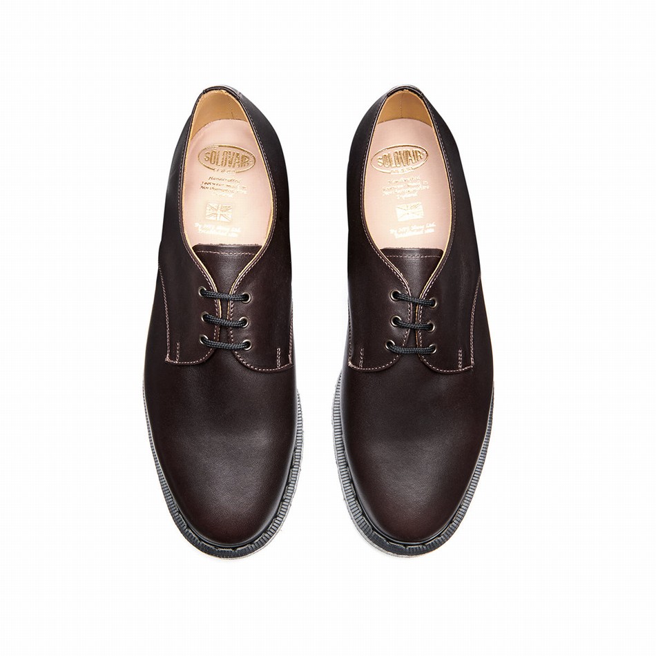 Zapatos Gibson Solovair Greasy Hombre Marrones | S3-995-BNG-G-035