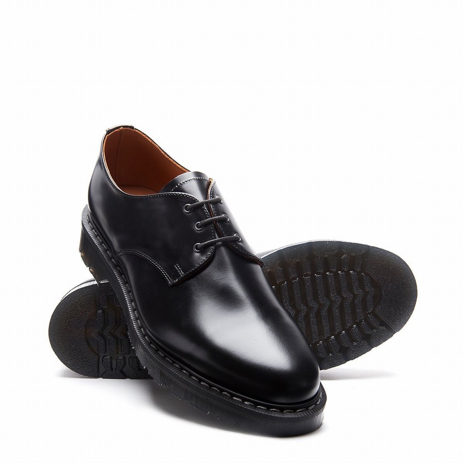 Zapatos Gibson Solovair Hi-Shine Hombre Negras | S3-995-BK-G-030