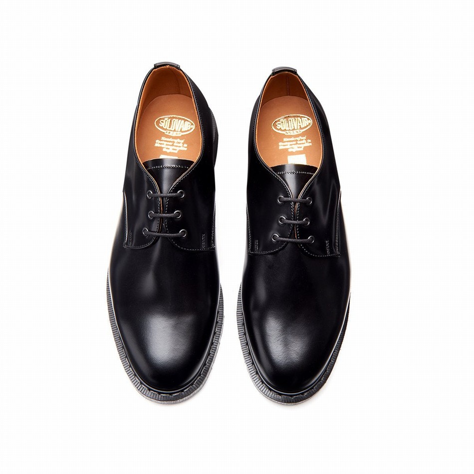 Zapatos Gibson Solovair Hi-Shine Hombre Negras | S3-995-BK-G-030