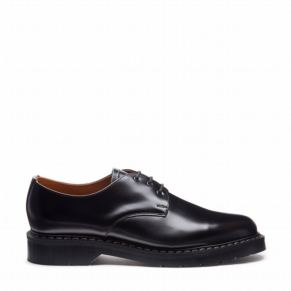 Zapatos Gibson Solovair Hi-Shine Hombre Negras | S3-995-BK-G-030