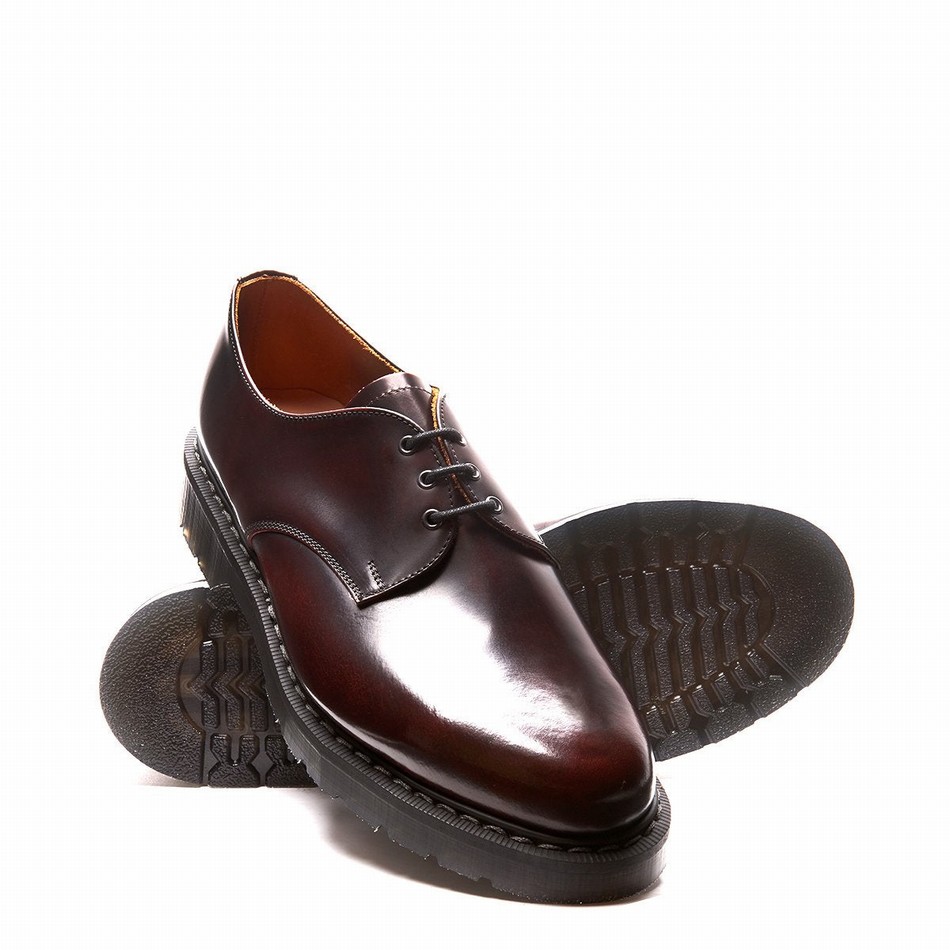 Zapatos Gibson Solovair Rub-Off Mujer Burdeos | S3-995-BUR-G-030