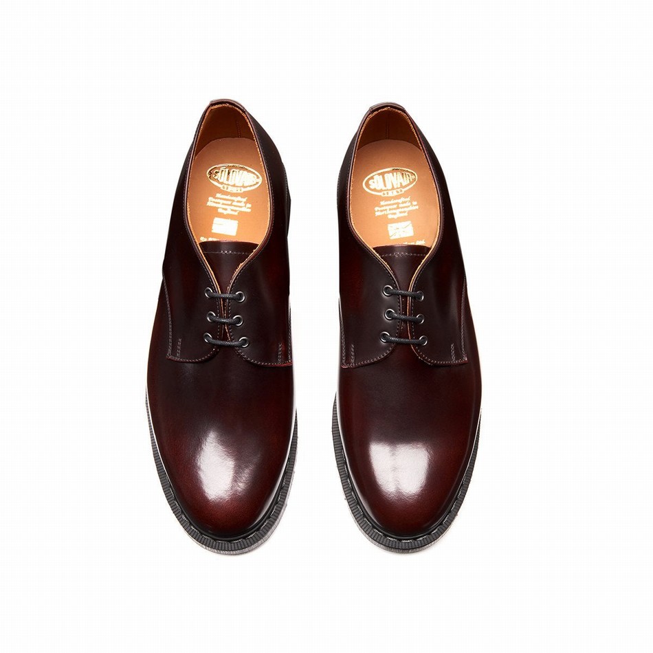 Zapatos Gibson Solovair Rub-Off Mujer Burdeos | S3-995-BUR-G-030