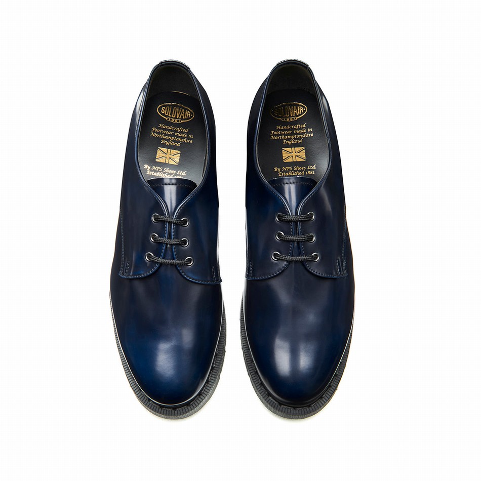 Zapatos Gibson Solovair Rub-Off Vegan Mujer Azul Marino | VS3-995-NV-RO-VEG-G-040