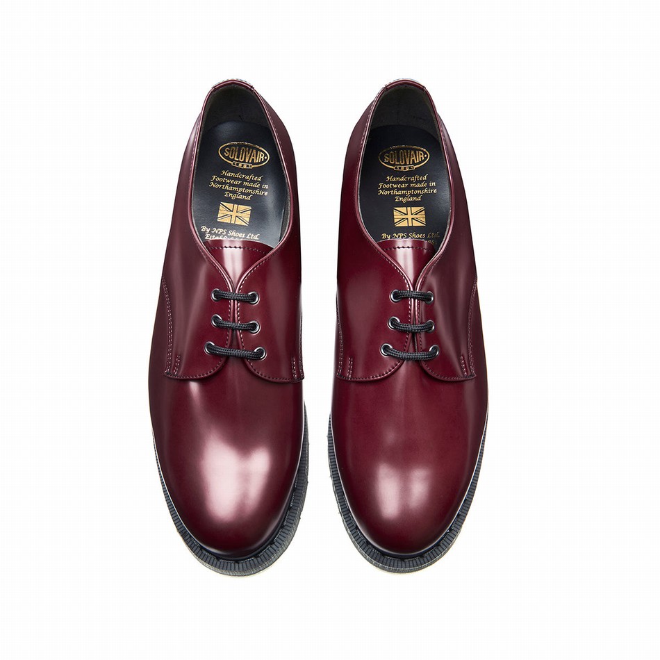 Zapatos Gibson Solovair Vegan Hi-Shine Mujer Rojas | VS3-995-OX-VEG-G-030