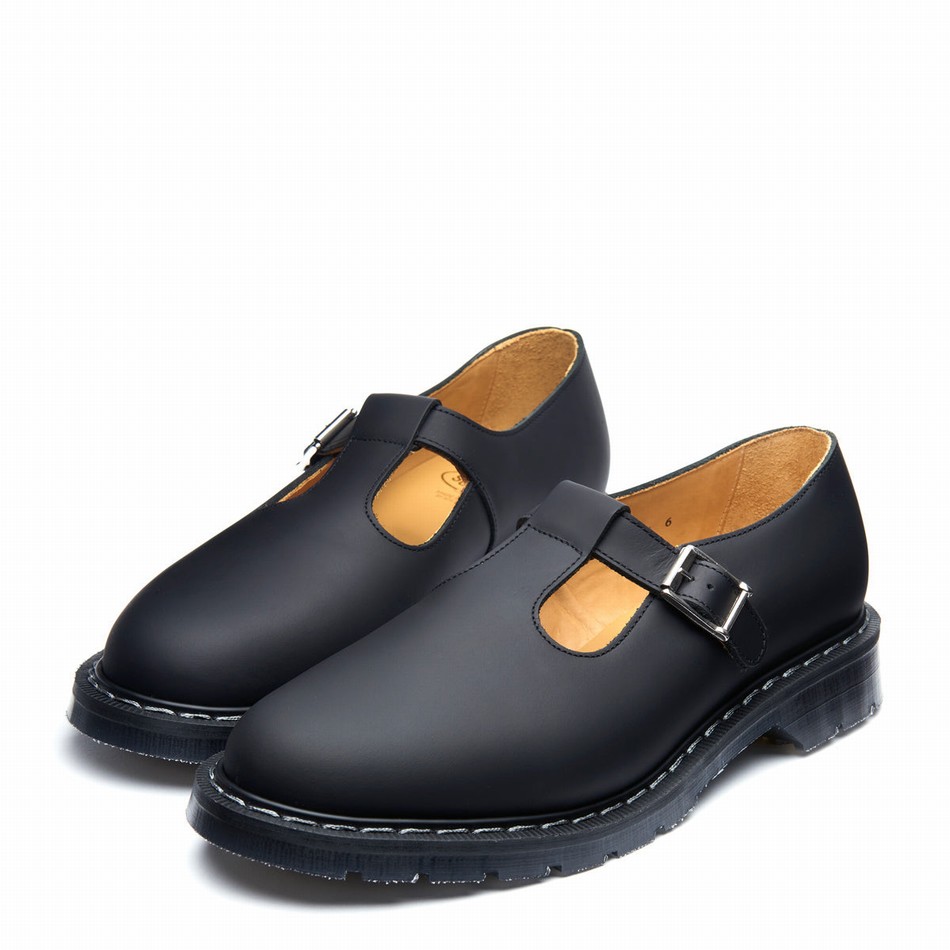 Zapatos Mary Jane Solovair Greasy Hombre Negras | S0-393-BG-G-030