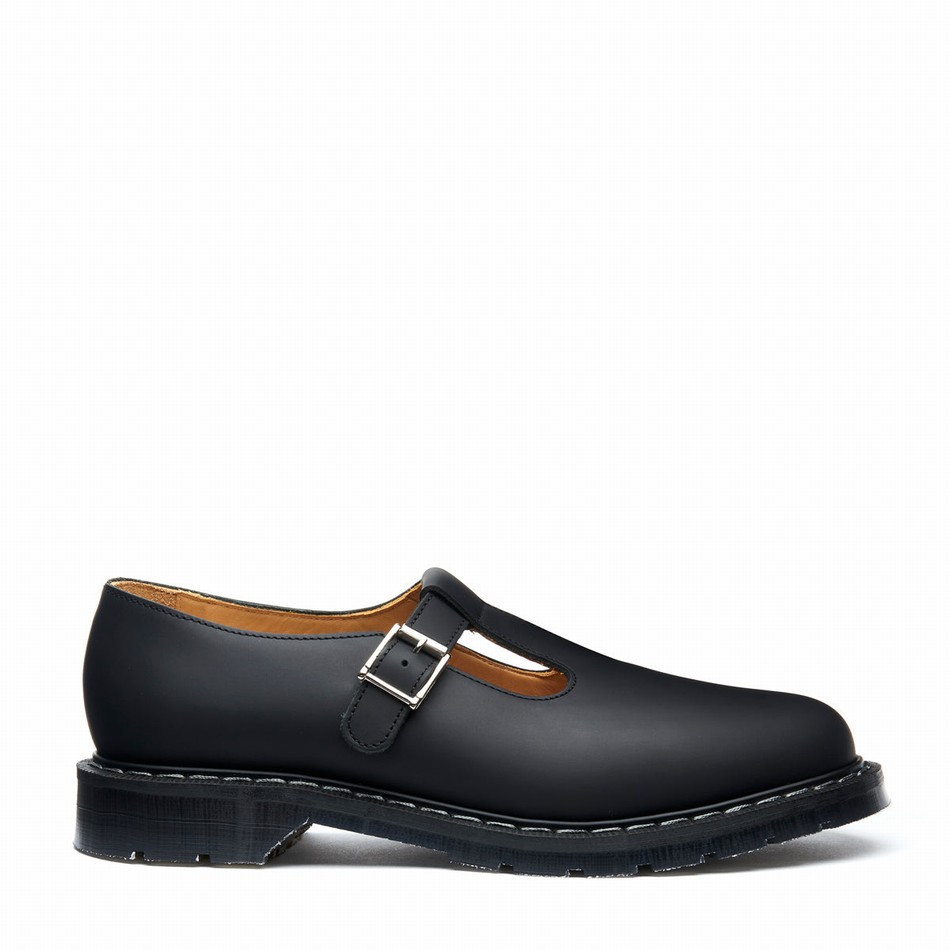 Zapatos Mary Jane Solovair Greasy Hombre Negras | S0-393-BG-G-030