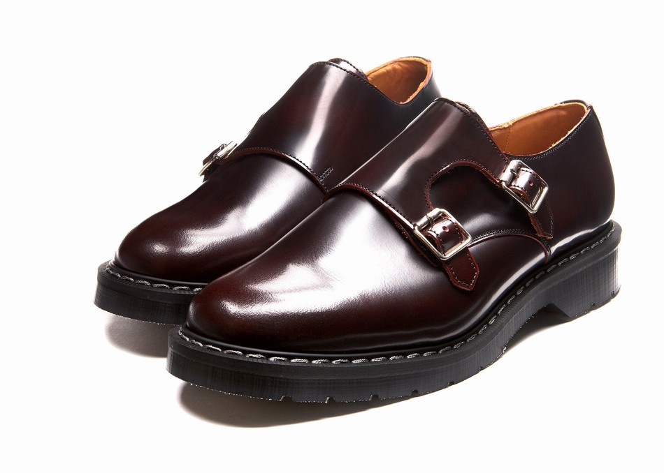 Zapatos Monk Solovair Rub-Off Double Buckle Hombre Burdeos | S0-157-BUR-G-030