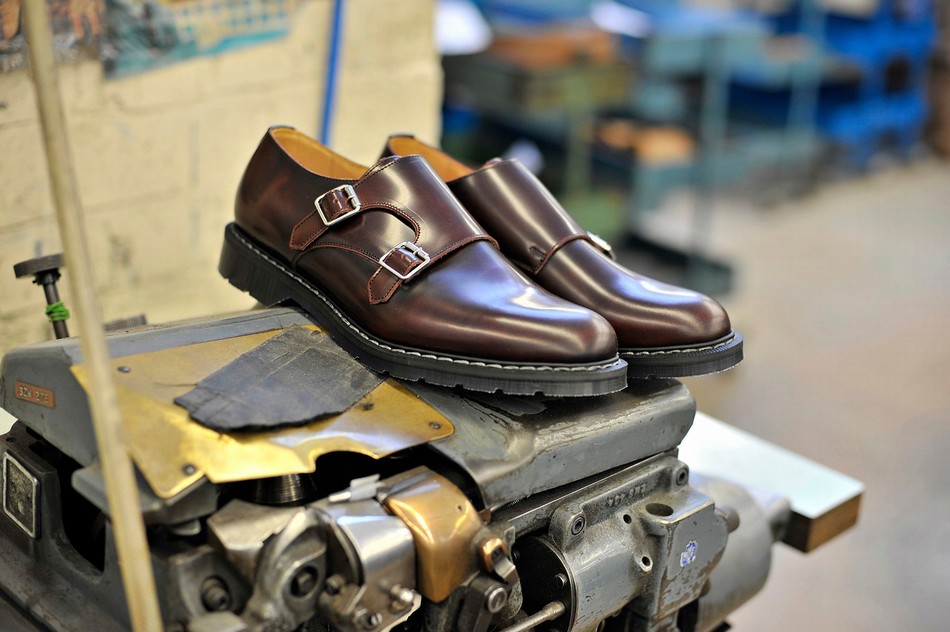Zapatos Monk Solovair Rub-Off Double Buckle Hombre Burdeos | S0-157-BUR-G-030