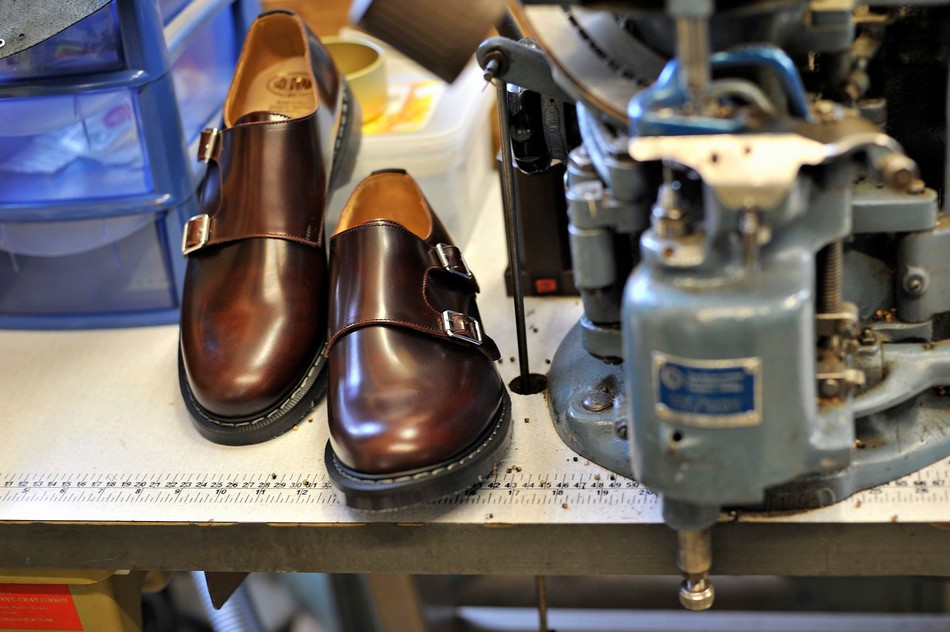 Zapatos Monk Solovair Rub-Off Double Buckle Hombre Burdeos | S0-157-BUR-G-030
