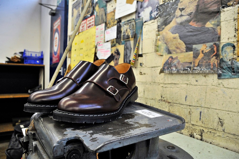 Zapatos Monk Solovair Rub-Off Double Buckle Hombre Burdeos | S0-157-BUR-G-030